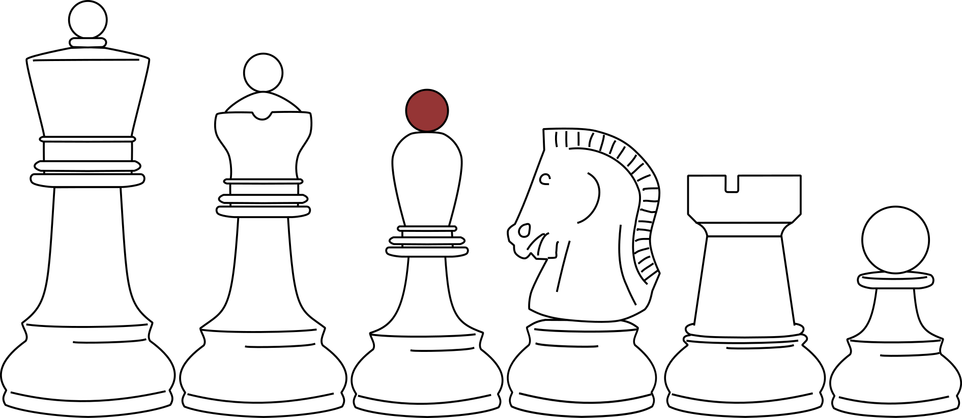 A cartoon of Dubrovnik chessmen.