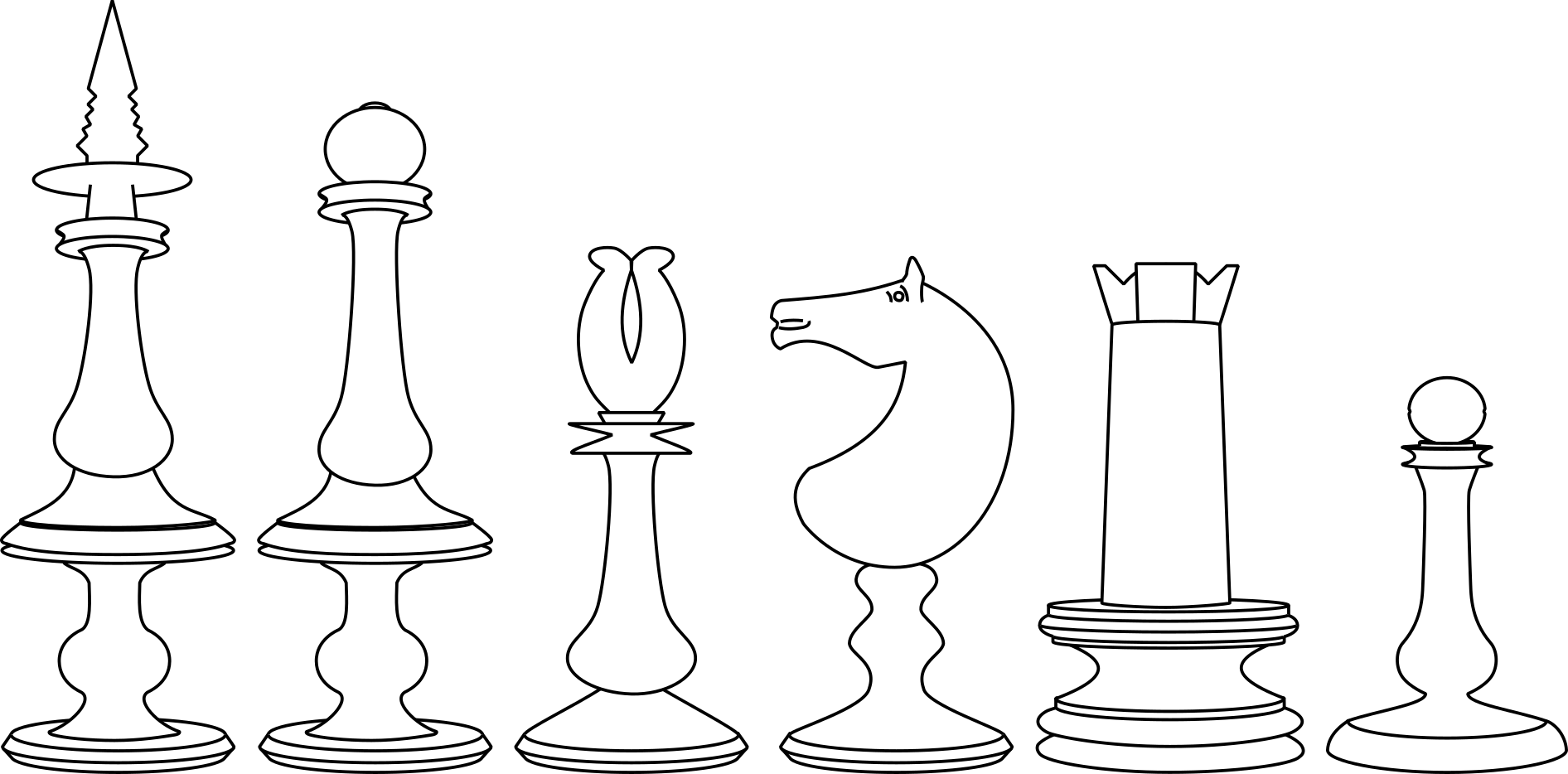 A cartoon of Killarney chessmen.