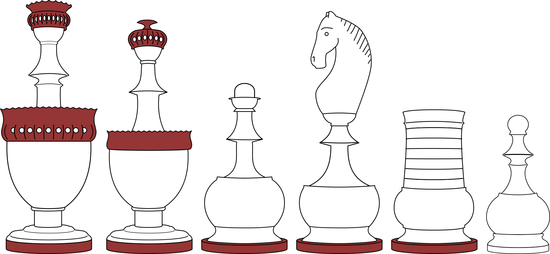 A cartoon of Lyon chessmen.