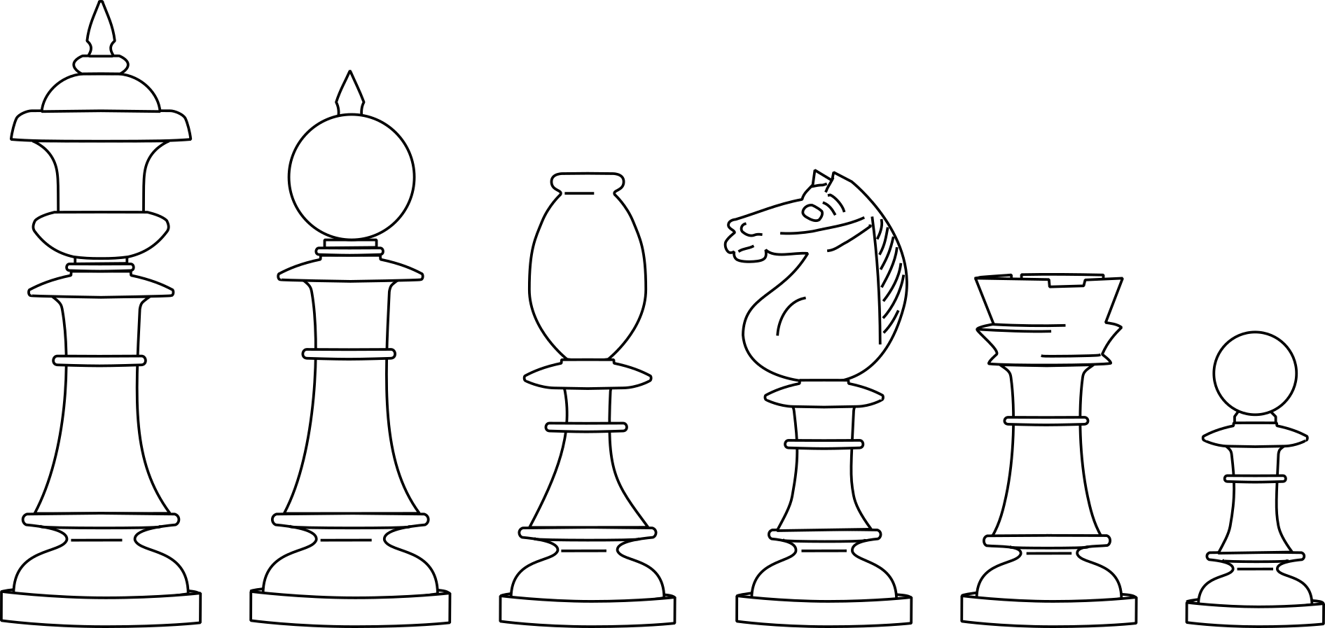 A cartoon of Northern Upright chessmen.