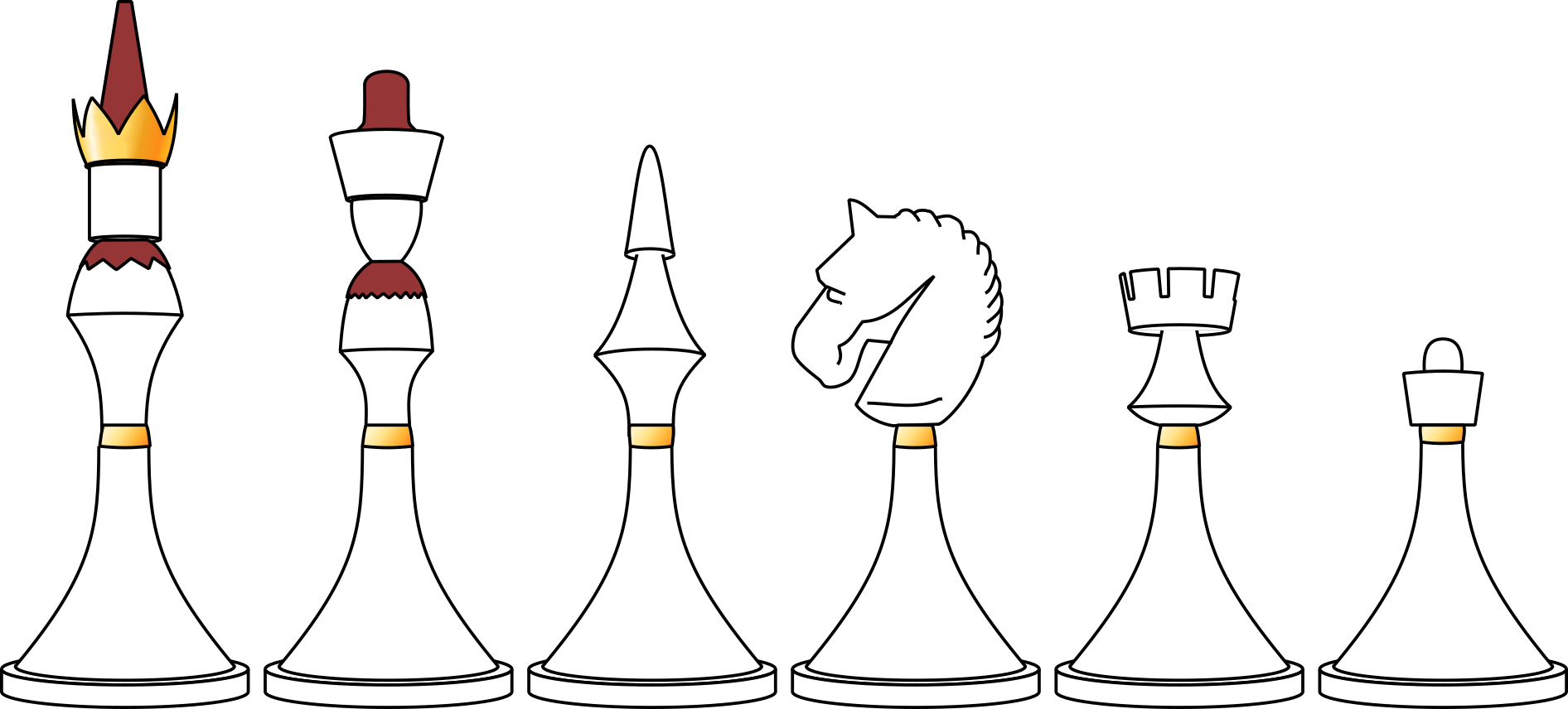 A cartoon of Olympic chessmen.