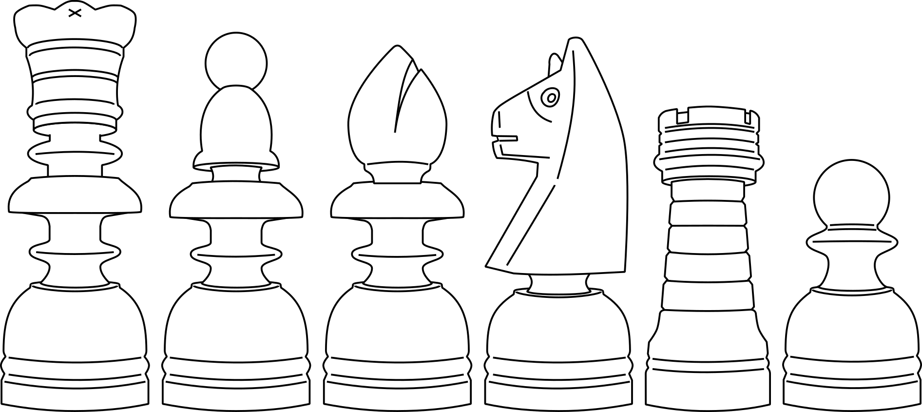 A cartoon of Spanish Regency chessmen.