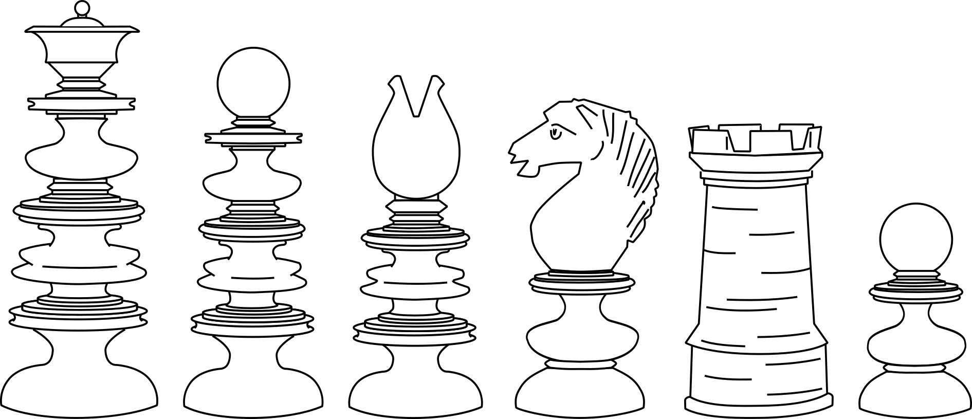 A cartoon of St. George chessmen.