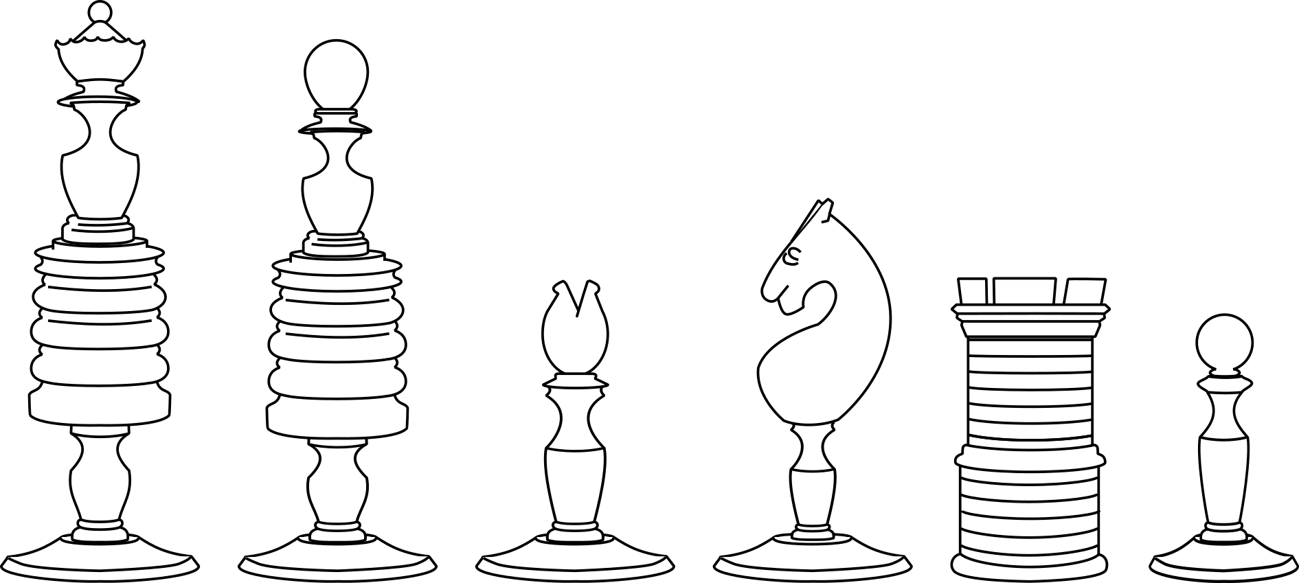 A cartoon of Washington chessmen.